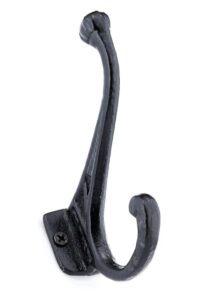 SINGLE TWO ARM HOOK BLACK 3 1/4-IN
