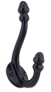 SINGLE TWO ARM HOOK BLACK 3 1/4-IN