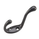 COAT HOOK HEAVY DUTY BLACK 3 1/2IN