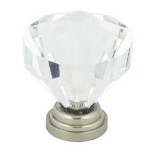 CABINET KNOB ACRYLIC NICKEL 32-MM