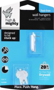 TOOL-FREE WALL HANGER 20-LB 2 PIECE