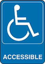 SIGN HANDICAP SYMBOL 5X7 INCH