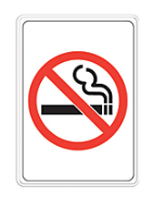 SIGN NO SMOKING RED 5X7 INCH