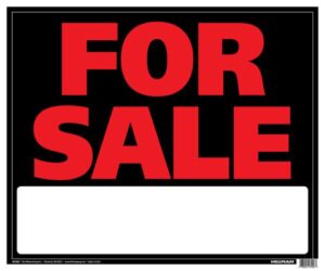 SIGN FOR SALE 19 X 24-IN