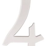 ZINC HOUSE NUMBER 4 WHITE 5-IN