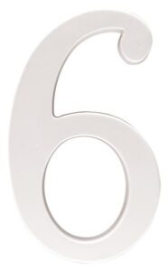 ZINC HOUSE NUMBER 6 WHITE 5-IN