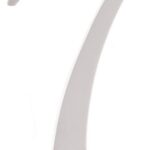 ZINC HOUSE NUMBER 7 WHITE 5-IN
