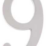 ZINC HOUSE NUMBER 9 WHITE 5-IN