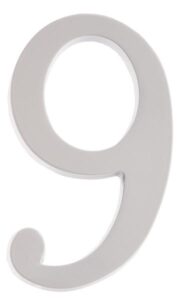 ZINC HOUSE NUMBER 9 WHITE 5-IN