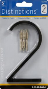 ZINC HOUSE NUMBER 2 BLACK 5-IN