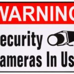SIGN SECURITY CAMERA 4IN X 6IN