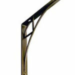 SHELF BRACKET OAK PARK L 8-IN BRASS