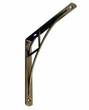 SHELF BRACKET OAK PARK L 8-IN BRASS