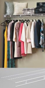 WIRE SHELF AND ROD 1 X 4-FT