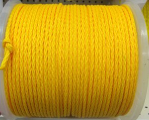 POLY ROPE HOLLOW YELLOW 1/4-IN