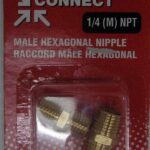 HEXAGONAL NIPPLE 1/4-IN MNPT