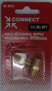HEXAGONAL NIPPLE 1/4-IN MNPT