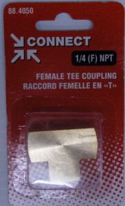 TEE COUPLING 1/4-IN FNPT