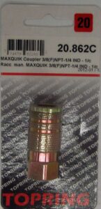 COUPLER MAXQUIK 1/4 IND X 3/8 FNPT