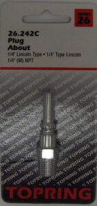 PLUG LINCOLN 1/4-IN MNPT