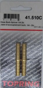 HOSE BARB SPLICER 1/4-IN ID