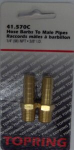 HOSE BARB TO PIPE 3/8 X 1/4-IN MNPT