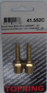 HOSE BARB SWIVEL  1/4 X 1/4-IN MNPT