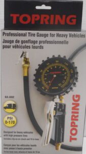 INFLATOR GAUGE 0-170 PSI 78-IN HOSE