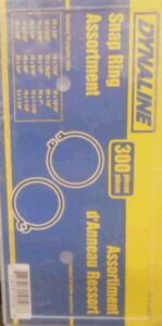 SNAP RING KIT ASSORTED 300 PIECE