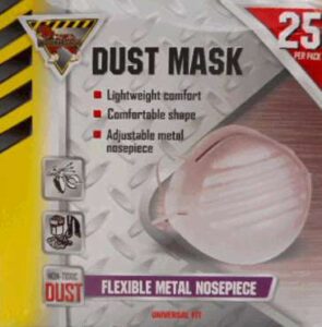 DUST MASK DISPOSABLE 25 PACK