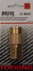 COUPLER MAXQUIK 3/8 IND X 3/8 FNPT
