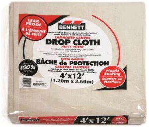 DROP CLOTH COTTON / PLASTIC 4X12-FT