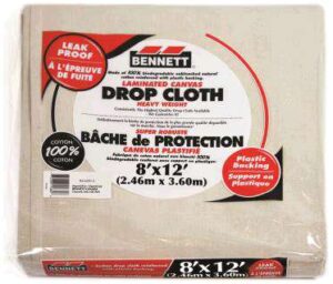 DROP CLOTH COTTON / PLASTIC 8X12-FT
