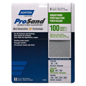 PROSAND SANDING SHEET 100 GRIT 3 PK