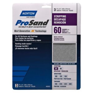 PROSAND SANDING SHEET 60 GRIT 3 PK