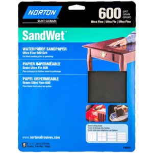 SANDWET SANDING SHEET 600 GRIT 5PK