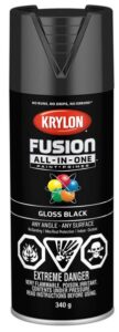SPRAY PAINT GLOSS BLACK 340-GR