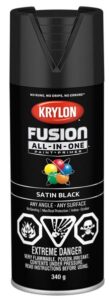 SPRAY PAINT SATIN BLACK 340-GR