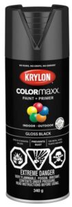SPRAY PAINT GLOSS BLACK 340-GR