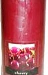 PILLAR CANDLE 6-IN BLACK CHERRY
