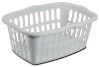 LAUNDRY BASKET WHITE 52-L