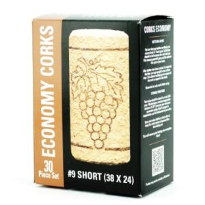 ECONOMY CORKS #9 SHORT 30 PACK