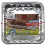 FOIL CAKE PAN & LID SQUARE 8-IN 3PK