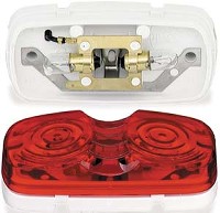 SQUARE CLEARANCE LAMP RED