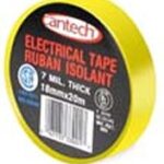 PVC ELECTRICAL TAPE YELLOW 18MMX20M