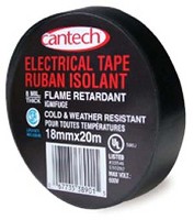 PVC ELECTRICAL TAPE BLACK 18MM 20M