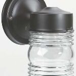 OUTDOOR JAM JAR LIGHT FIXTURE BLACK