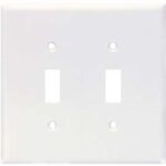 SWITCH PLATE 2 GANG WHITE