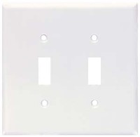 SWITCH PLATE 2 GANG WHITE
