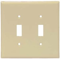 SWITCH PLATE 2 GANG IVORY
